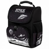 Ранец ПИФАГОР BASIC, 1 отделение, 3 кармана, эргономичная спинка, "Space invader", 35х28х18 см, 273140