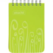 Блокнот Attache Fantasy А7 80 листов салатовый в клетку на спирали (75х120 мм)