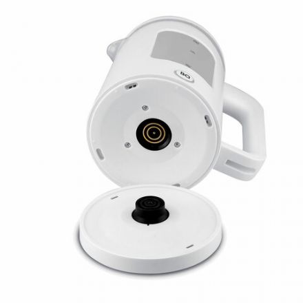 Чайник BQ (БИ-КЬЮ) KT2000G, 1,5 л, 1500 Вт, закрытый нагревательный элемент, стекло, белый, 86192234