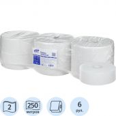 Бумага туалетная в рулонах Luscan Professional 2-слойная 6 рулонов по 250 метров (артикул производителя 368530)