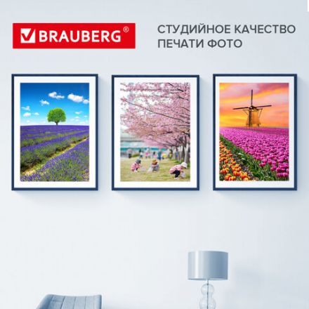Фотобумага PREMIUM сатин, 10х15 см, 260 г/м2, односторонняя, 500 листов, BRAUBERG, 364002