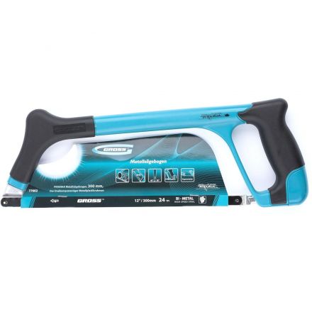 Ножовка по металлу GROSS PIRANHA, 300 мм, металлопластиковая рамка (77602)