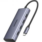 Разветвитель USBUGREENCM498(35897)7in1 USB-C to USB-A 3.2,2.0,HDMI+PD,серый Разветвитель USBUGREENCM498(35897)7in1 USB-C to USB-A 3.2,2.0,HDMI+PD,серый