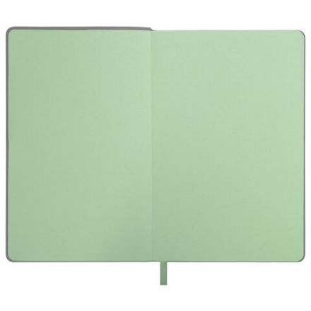 Ежедневник недатированный А5 138х213мм BRAUBERG "Metropolis Mix", под кожу, 136 л., серый, 113297