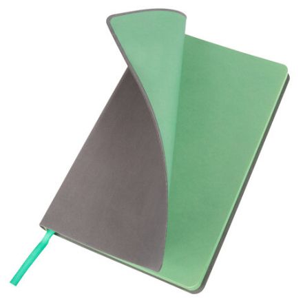 Ежедневник недатированный А5 138х213мм BRAUBERG "Metropolis Mix", под кожу, 136 л., серый, 113297