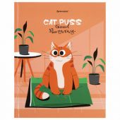 Дневник 1-11 класс 40 л., твердый, BRAUBERG, глянцевая ламинация, "Cute cat", 106852