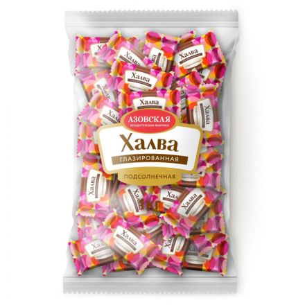 Конфеты шоколадные Азовская КФ Халва подсолн. глазир., 1кг