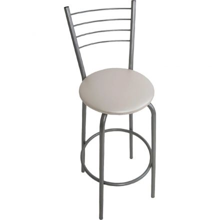 Стул барный MKM_Волна 39,5х103,5 жемчуг печать/хром