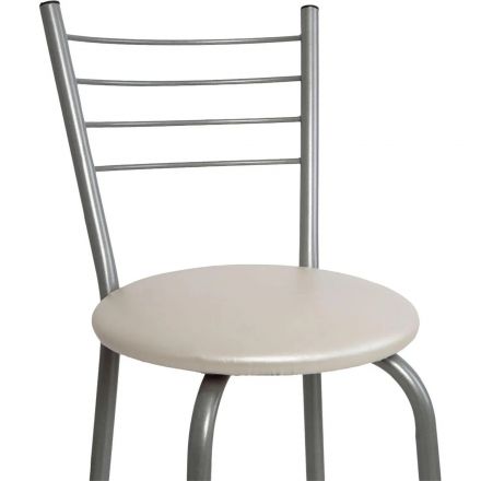 Стул барный MKM_Волна 39,5х103,5 жемчуг печать/хром