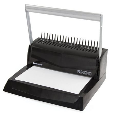 Переплетная машина для пластиковой пружины BRAUBERG B20, пробивает до 20 листов, сшивает до 450 листов, 530960 Переплетная машина для пластиковой пружины BRAUBERG B20, пробивает до 20 листов, сшивает до 450 листов, 530960