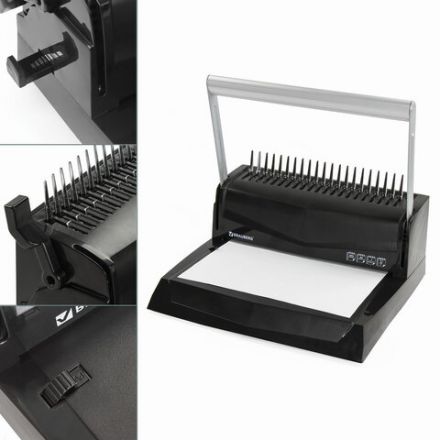 Переплетная машина для пластиковой пружины BRAUBERG B20, пробивает до 20 листов, сшивает до 450 листов, 530960 Переплетная машина для пластиковой пружины BRAUBERG B20, пробивает до 20 листов, сшивает до 450 листов, 530960