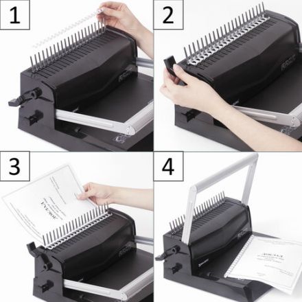 Переплетная машина для пластиковой пружины BRAUBERG B20, пробивает до 20 листов, сшивает до 450 листов, 530960 Переплетная машина для пластиковой пружины BRAUBERG B20, пробивает до 20 листов, сшивает до 450 листов, 530960