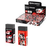 Ластик BRAUBERG "ANIME", 50х24х10 мм, прямоугольный, картоннный держатель, экологичный ПВХ, ассорти, 272731