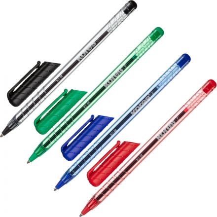 Набор шариковых ручек одноразовых Kores К1 4 цвета (толщина линии 0.6 мм)