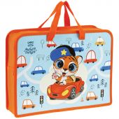 Папка с ручками А4 Мульти-Пульти "Tiger", пластик, на молнии, 75мм Папка с ручками А4 Мульти-Пульти "Tiger", пластик, на молнии, 75мм