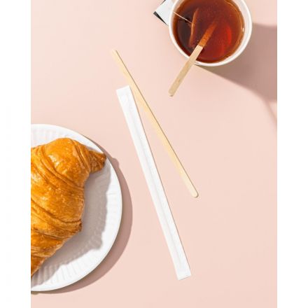 Размешиватель одноразовый деревянный L=18см инд.уп. (250шт/уп)