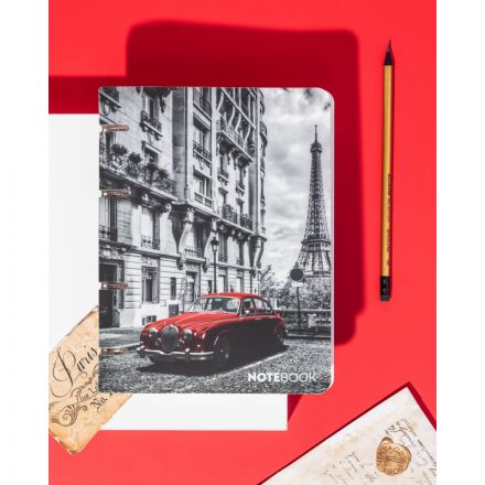 Тетрадь со сменным блоком №1School, А5,120л,клет,кольца Авто