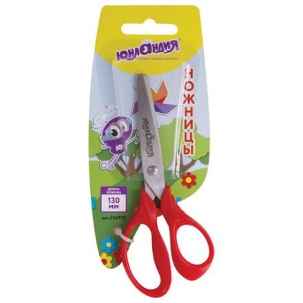 Ножницы ЮНЛАНДИЯ "ВЕТЕРОК", 130 мм, ассиметричные ручки, упаковка с подвесом, ассорти, 236979 Ножницы ЮНЛАНДИЯ "ВЕТЕРОК", 130 мм, ассиметричные ручки, упаковка с подвесом, ассорти, 236979