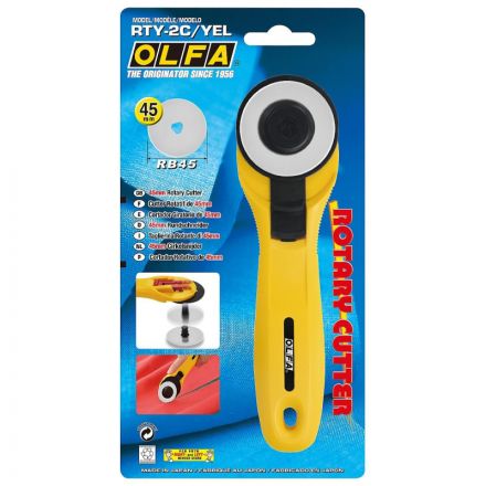 Нож OLFA 45 мм круговой (OL-RTY-2C/YEL)