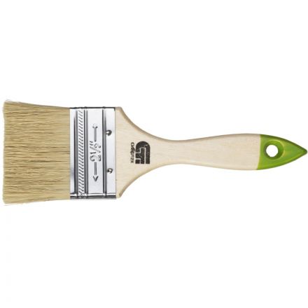 Кисть плоская 63 мм, натуральная щетина, деревянная ручка Сибртех (82264)