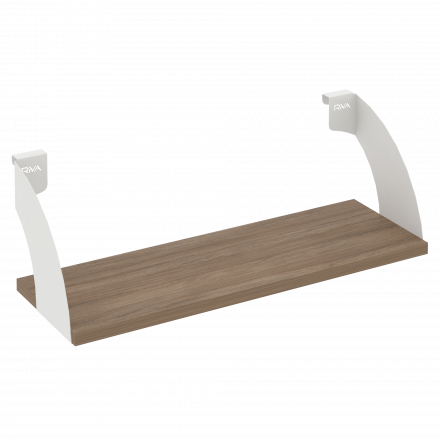 Навесные полки. Кронштейны+ЛДСП полка 600мм MAN-41-6 Дуб аризона/Белый металл 600*220*200 Навесные полки. Кронштейны+ЛДСП полка 600мм MAN-41-6 Дуб аризона/Белый металл 600*220*200