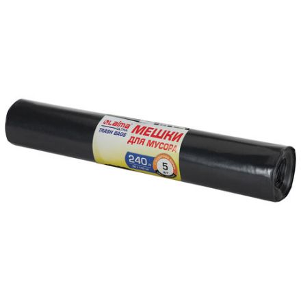 Мешки для мусора LAIMA "ULTRA", 240 л, черные, рулон 5 шт., сверхпрочные, ПСД, 120 мкм, 90х140 см, 607698 Мешки для мусора LAIMA "ULTRA", 240 л, черные, рулон 5 шт., сверхпрочные, ПСД, 120 мкм, 90х140 см, 607698