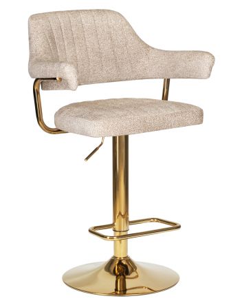 Набор 2 шт Стул барный DOBRIN CHARLY GOLD, бежевый твид (LEO26)
