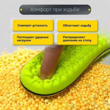 Стельки для обуви АНАТОМИЧЕСКИЕ С МАССАЖНЫМ ЭФФЕКТОМ, материал PU PRO, размер RU 34-39 / EU 35-40, с линиями выреза, SHEGRA (ШЕГРА), 700742 Стельки для обуви АНАТОМИЧЕСКИЕ С МАССАЖНЫМ ЭФФЕКТОМ, материал PU PRO, размер RU 34-39 / EU 35-40, с линиями выреза, SHEGRA (ШЕГРА), 700742