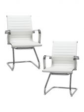 Набор 2 шт Офисное кресло для посетителей DOBRIN CODY, белый