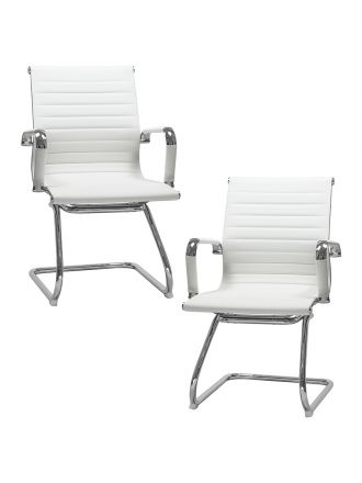 Набор 2 шт Офисное кресло для посетителей DOBRIN CODY, белый