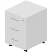 Тумба мобильная INS 3 ящ.+замок Белый UQNP3BBL 43х50х60см Тумба мобильная INS 3 ящ.+замок Белый UQNP3BBL 43х50х60см