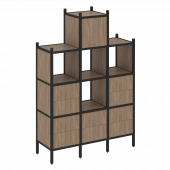 Loft Прямой стеллаж наборный VR.L-18 Дуб аризона/Чёрный металл 1278*446*1869