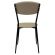 Стул для столовых, кафе, дома РС23, черный каркас, экокожа серо-бежевая