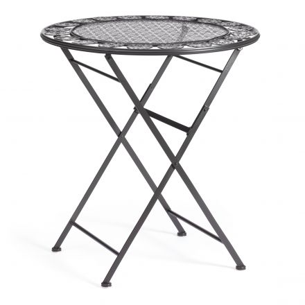 Стол Patio (PL08-11139) стальной сплав, черный, 70х75см