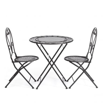 Стол Patio (PL08-11139) стальной сплав, черный, 70х75см