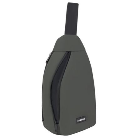 Рюкзак однолямочный HEIKKI SMOOTH (ХЕЙКИ), 2 отделения, хаки, 35x20x8 см, 273920