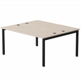 Бенч-система на 2 места Everprof EVO на металлокаркасе 1580х670(1370)x755 Дуб Соната/Черный