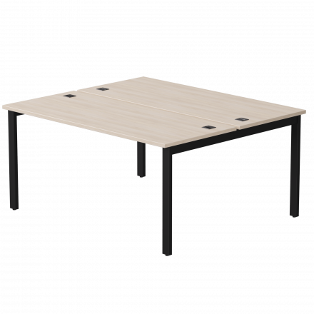 Бенч-система на 2 места Everprof EVO на металлокаркасе 1580х670(1370)x755 Дуб Соната/Черный