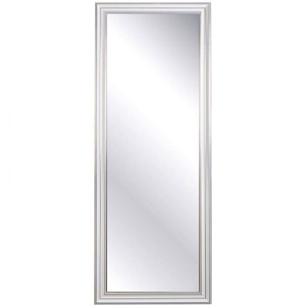Зеркало МГЛ_ настенное НБ404 (490x1290) багет ПЛС белый с серебром