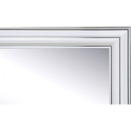 Зеркало МГЛ_ настенное НБ404 (490x1290) багет ПЛС белый с серебром