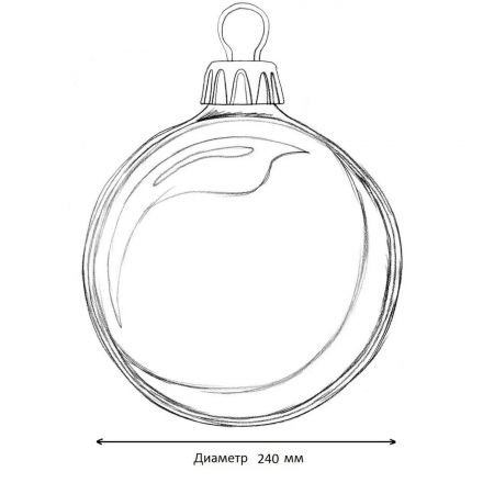 Шар 240мм, с глиттером лакированный (серебряный), 513457
