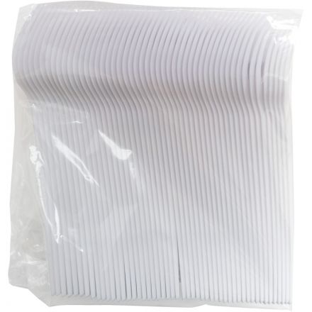 Вилка одноразовая 165 мм, белая, ПС, 100 шт/уп, 2 000 шт/кор (4002Б) Вилка одноразовая 165 мм, белая, ПС, 100 шт/уп, 2 000 шт/кор (4002Б)