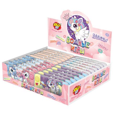 Водная игра ЕДИНОРОЖКИ, 15х7 см, колечки, ассорти, 4 вида, дисплей, JOLLY JOT (ДЖОЛЛИ ДЖОТ), 665997