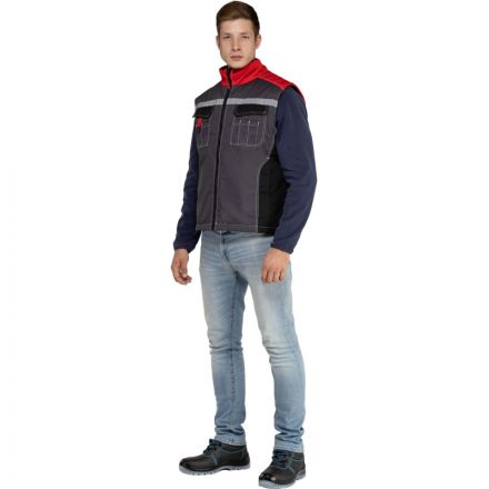 Жилет утепленный Формула т.сер/красн 64-66 (128-132)/170-188