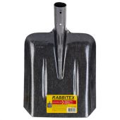 Лопата совковая без черенка 22х35 см, ребра жесткости, рельсовая сталь, RABBITEX (РАББИТЕКС) "RAIL STEEL", 700488