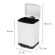 Ведро мусорное с педалью 12 л, крышка с доводчиком, белое матовое, металл, LAIMA ULTRA, 701566