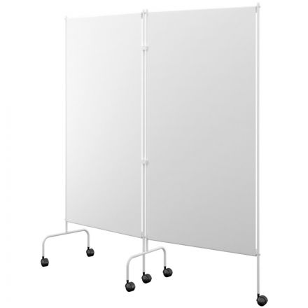 Ширма медицинская MEG_на колесах, двухсекционная ШМ (код МСК-2302)