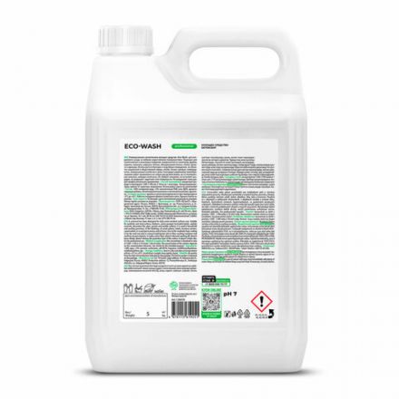 Средство моющее универсальное 5 кг, GRASS ECO-WASH, низкопенное, жидкое, 126030 Средство моющее универсальное 5 кг, GRASS ECO-WASH, низкопенное, жидкое, 126030