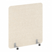 R-line soft Перегородка на металлических опорах, на роликах AP.R-140-150 Romeo 02/Серый металл 1400*18*1500