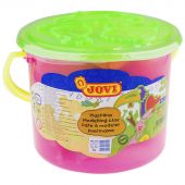 Пластилин растительный JOVI, 6 цветов, 50г, формочки, стеки, клеенка, в ведре